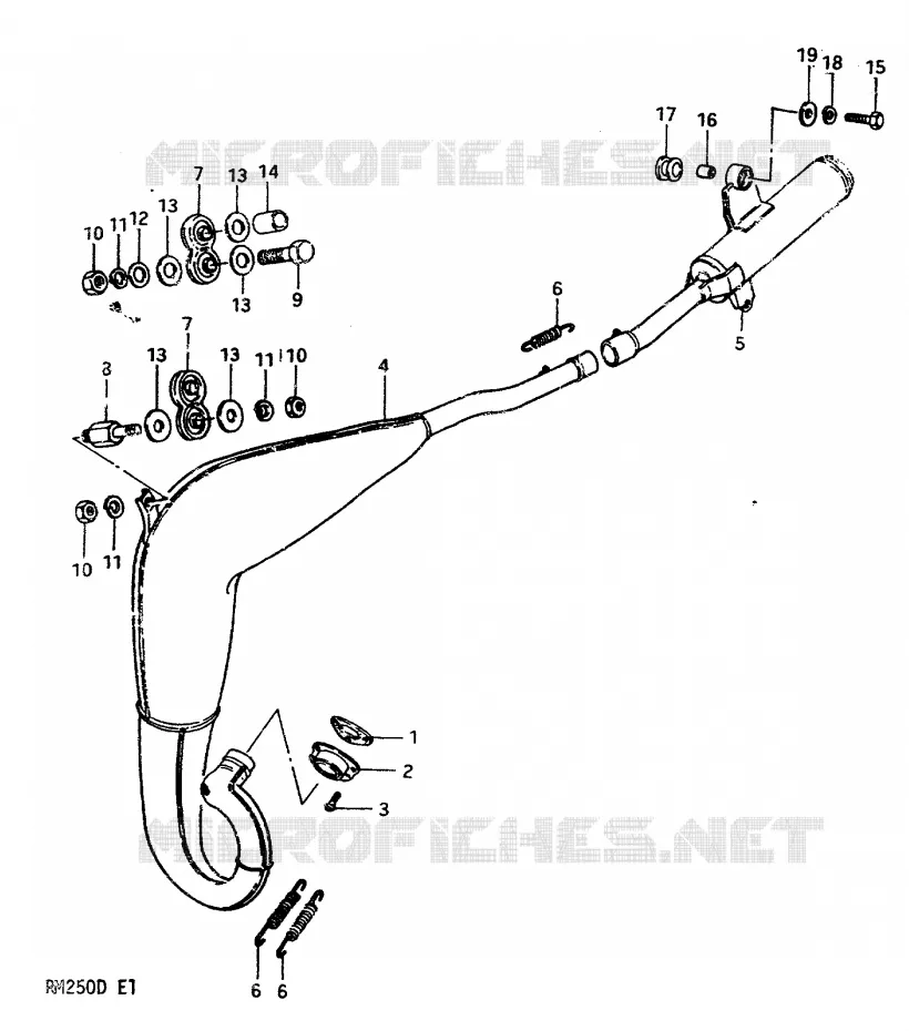 GELUIDDEMPER Suzuki MOTO 250 RM 1982  RM250Z(Z/D)