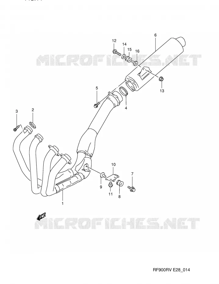 GELUIDDEMPER Suzuki MOTO 900 RF 1996  RF900RT(E28)