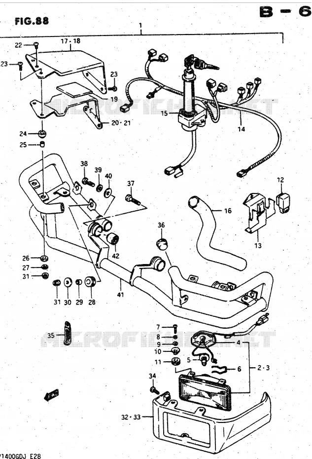 HOEKLICHT SET (OPTIONNEL) Suzuki MOTO 1400 CAVALCADE 1986  GV1400GDG(DG-DJ/CJ)