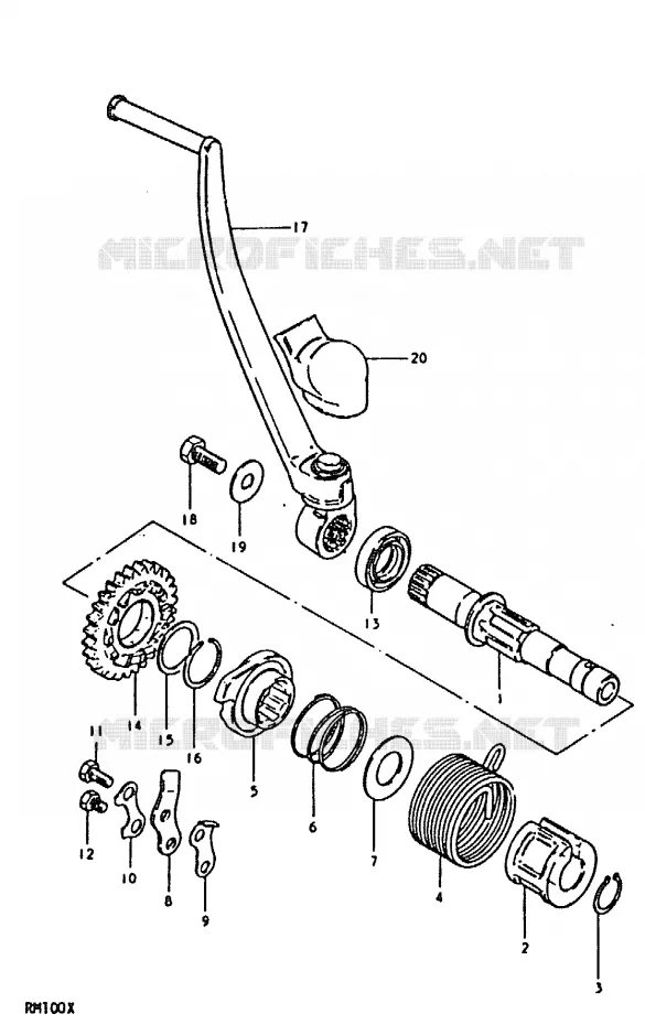 KICKSTARTER Suzuki MOTO 100 RM 1992  RM100N(N/T/X)