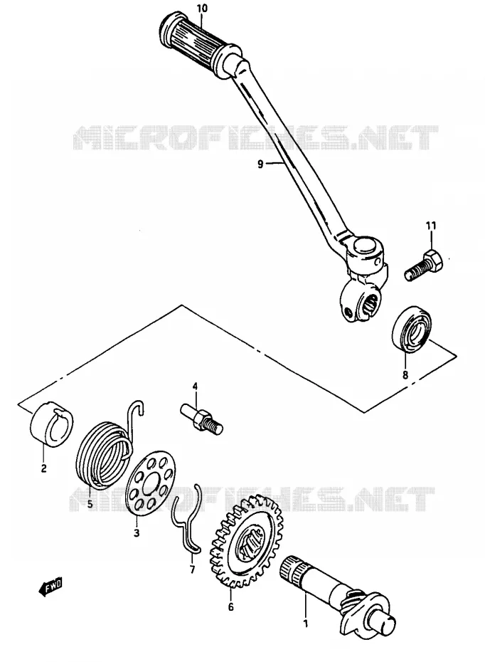KICKSTARTER Suzuki MOTO 50 RG 1984  RG50WE(D/E/F/1/G/J/K)