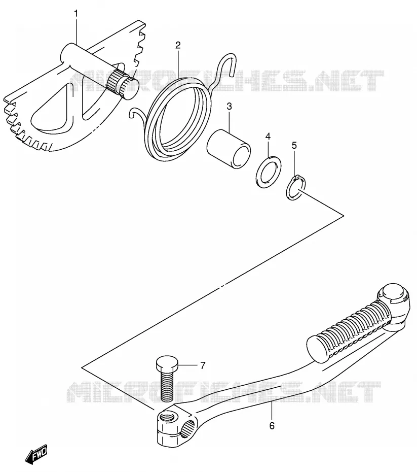 KICKSTARTER Suzuki SCOOTER 125 UE 2001  UE125CTK1(P2)