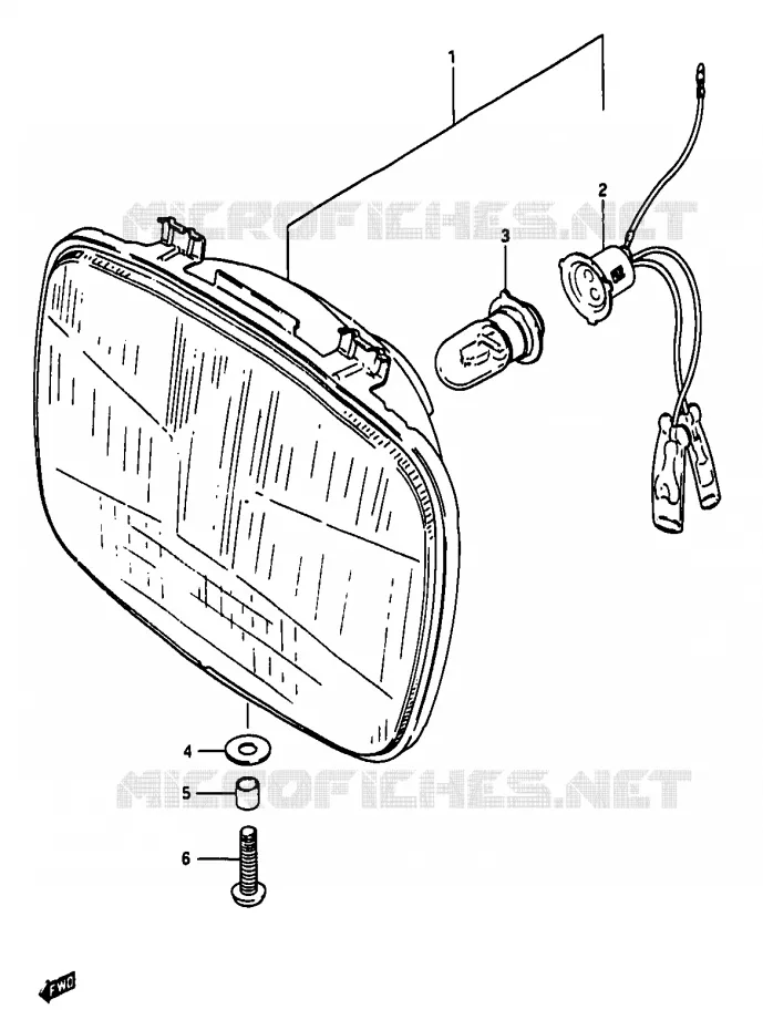 KOPLAMP Suzuki MOTO 50 RG 1988  RG50J(D/E/F/1/G/J/K)