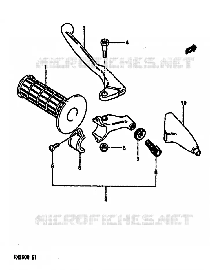 LINKER HANDGREEP Suzuki MOTO 250 RM 1986  RM250G(G/H)