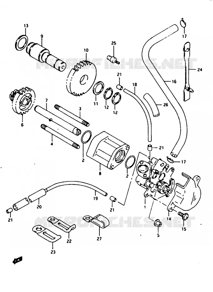 OLIEPOMP Suzuki MOTO 125 RG 1994  RG125FR(N/P/R)