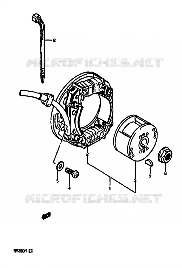 ONTSTEKING (MODELE G) Suzuki MOTO 250 RM 1987  RM250H(G/H)
