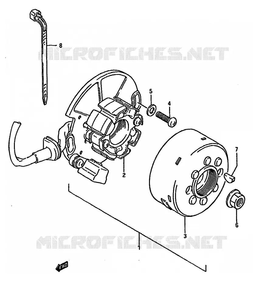 ONTSTEKING (MODELE H/J) Suzuki MOTO 125 RM 1986  RM125G(G/H/J)