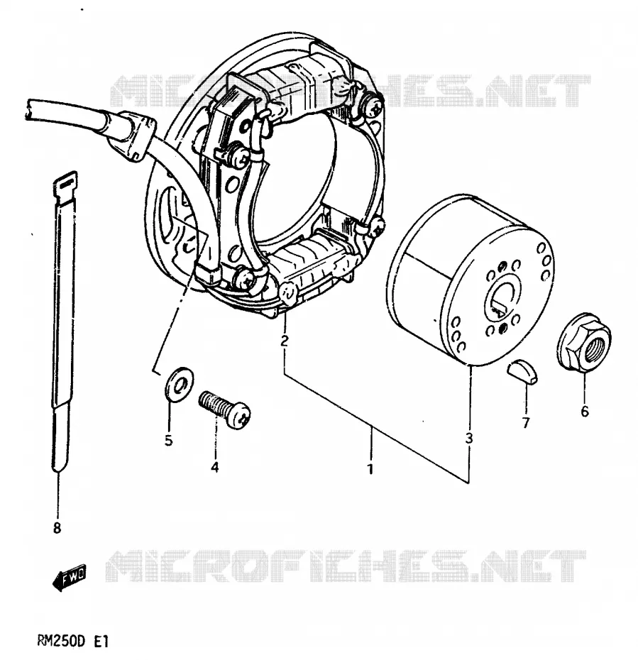 ONTSTEKING Suzuki MOTO 250 RM 1982  RM250Z(Z/D)