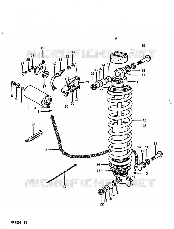 SCHOKDEMPER Suzuki MOTO 125 RM 1981  RM125X
