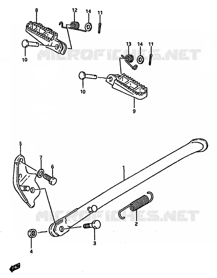STAND - FOOTREST Suzuki MOTO 125 RM 1986  RM125G(G/H/J)