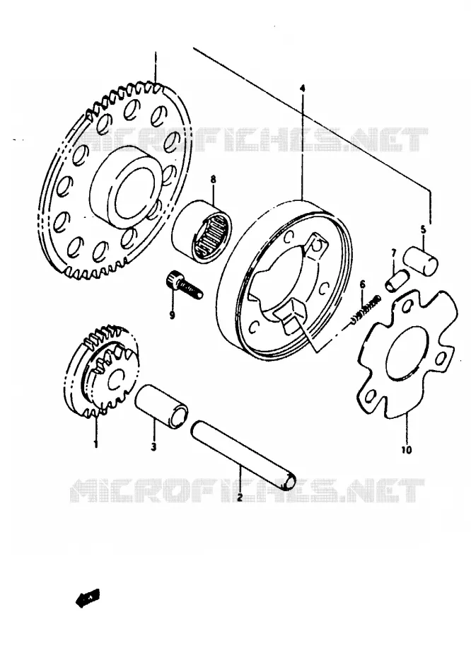 STARTMOTOR CLUTCH Suzuki MOTO 125 RG 1994  RG125FR(N/P/R)