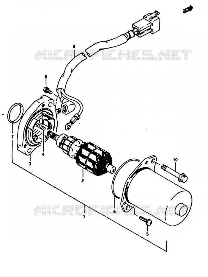 STARTMOTOR Suzuki MOTO 125 RG 1992  RG125FN(N/P/R)