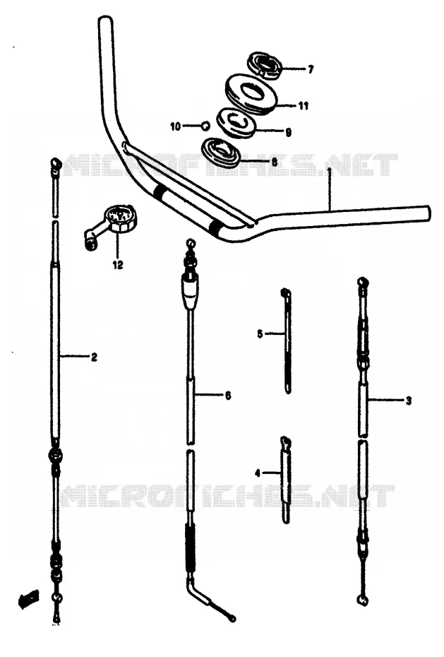 STUUR (MODELE E) Suzuki MOTO 125 RM 1985  RM125F(E/F)