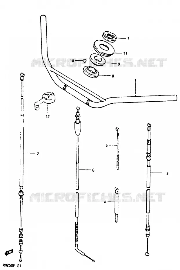 STUUR (MODELE E) Suzuki MOTO 250 RM 1984  RM250E(E/F)