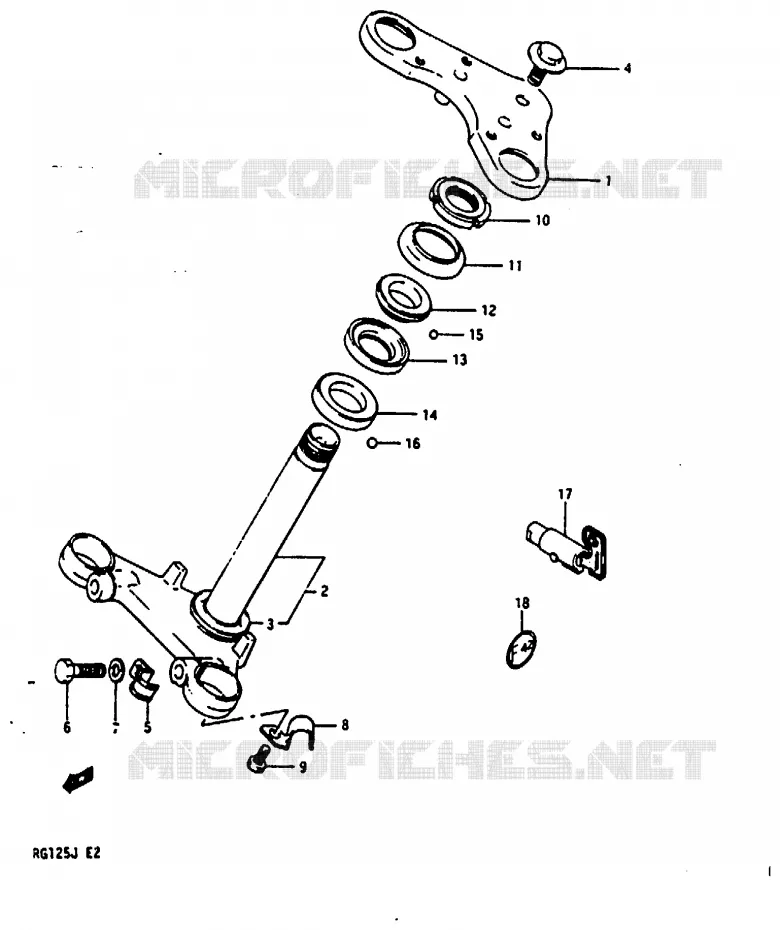 STUURKOLOM Suzuki MOTO 125 RG 1987  RG125CH(G/H/J)