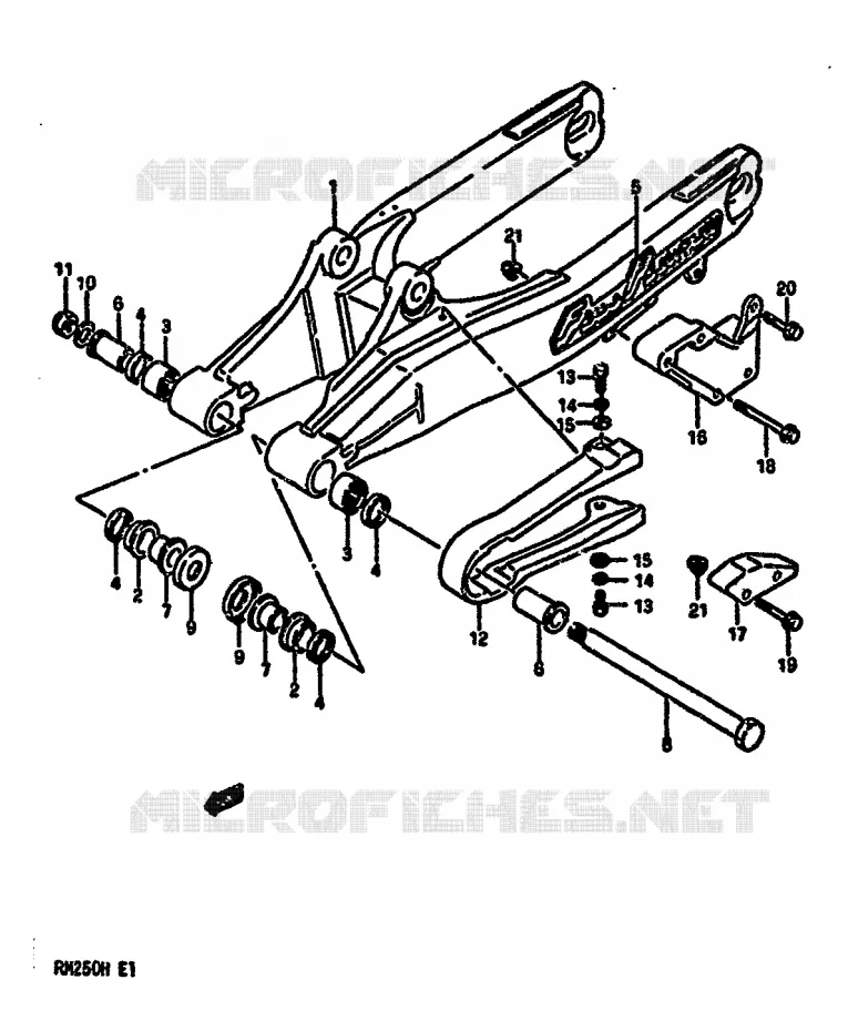 SWINGARM (MODELE H) Suzuki MOTO 250 RM 1986  RM250G(G/H)