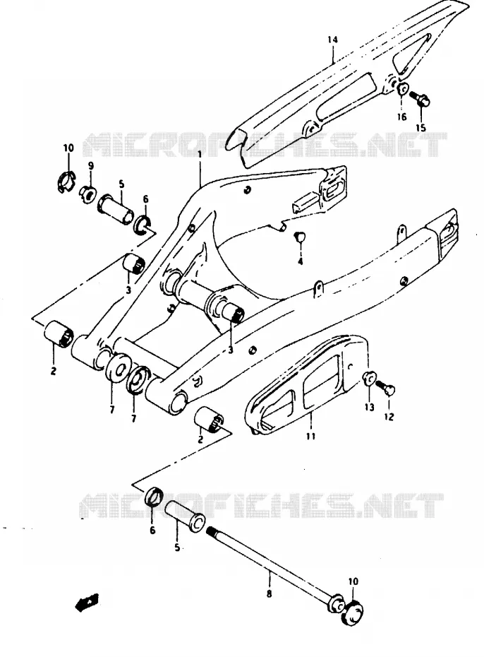 SWINGARM Suzuki MOTO 125 RG 1994  RG125FR(N/P/R)