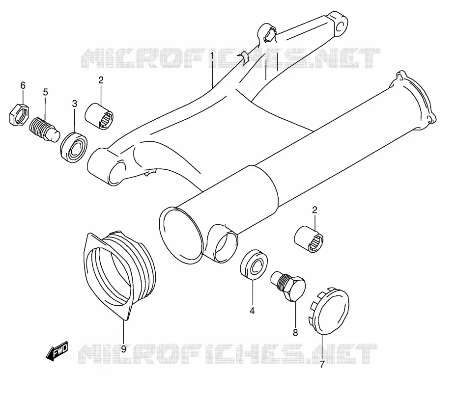 SWINGARM Suzuki MOTO 1500 INTRUDER 2006  VL1500K6(E2)
