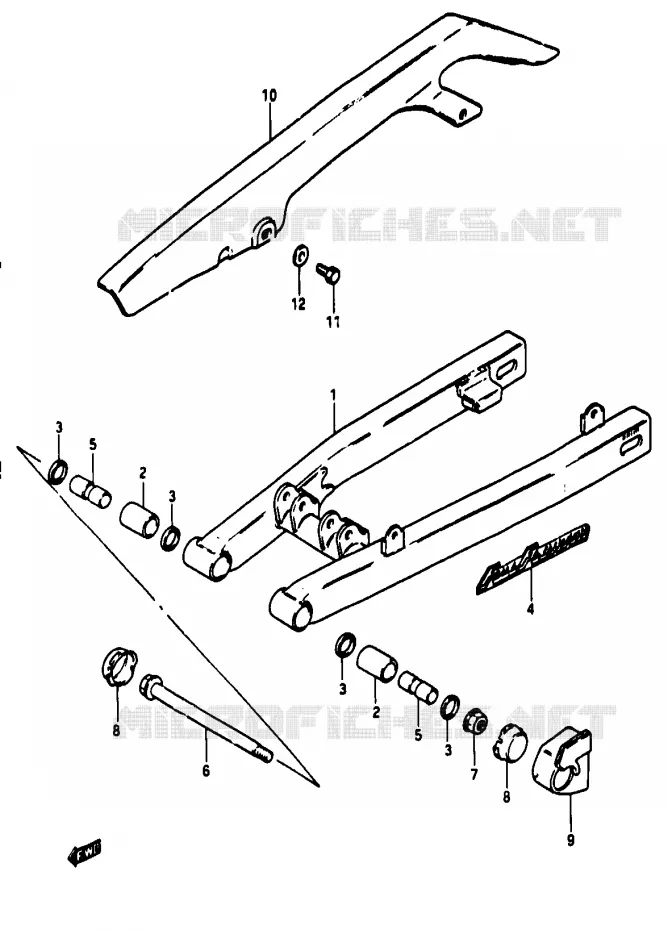 SWINGARM Suzuki MOTO 50 RG 1983  RG50WD(D/E/F/1/G/J/K)