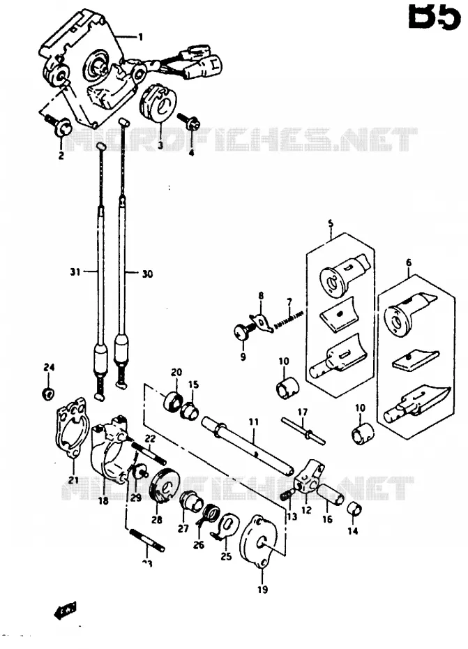 UITLAATKLEP (MODELE R) Suzuki MOTO 125 RG 1994  RG125FR(N/P/R)