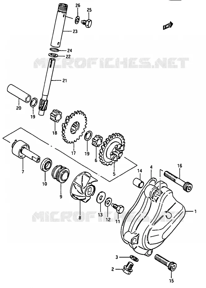 WATERPOMP Suzuki MOTO 50 RG 1985  RG50F(D/E/F/1/G/J/K)