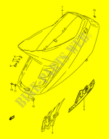 ACHTER KUIP  (MODELE N/P/R/T) voor Suzuki AE 50 1996