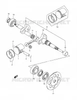 KRUKAS MOTOR/TRANSMISSIE 50 suzuki-motorfietsen AE 1998 DP002732