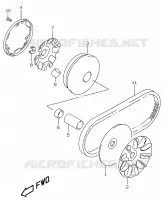 TRANSMISSION (1) (model X/Y) voor Suzuki KATANA 50 2000