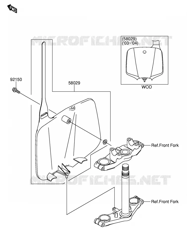 ACCESSOIRE Suzuki MOTO 110 DR-Z 2005  DR-Z110K5(E21)