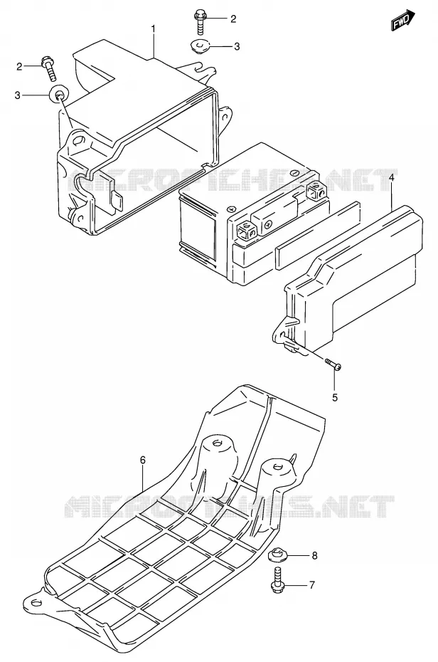 ACCU Suzuki SCOOTER 100 ADDRESS 1993  AG100P(E71)