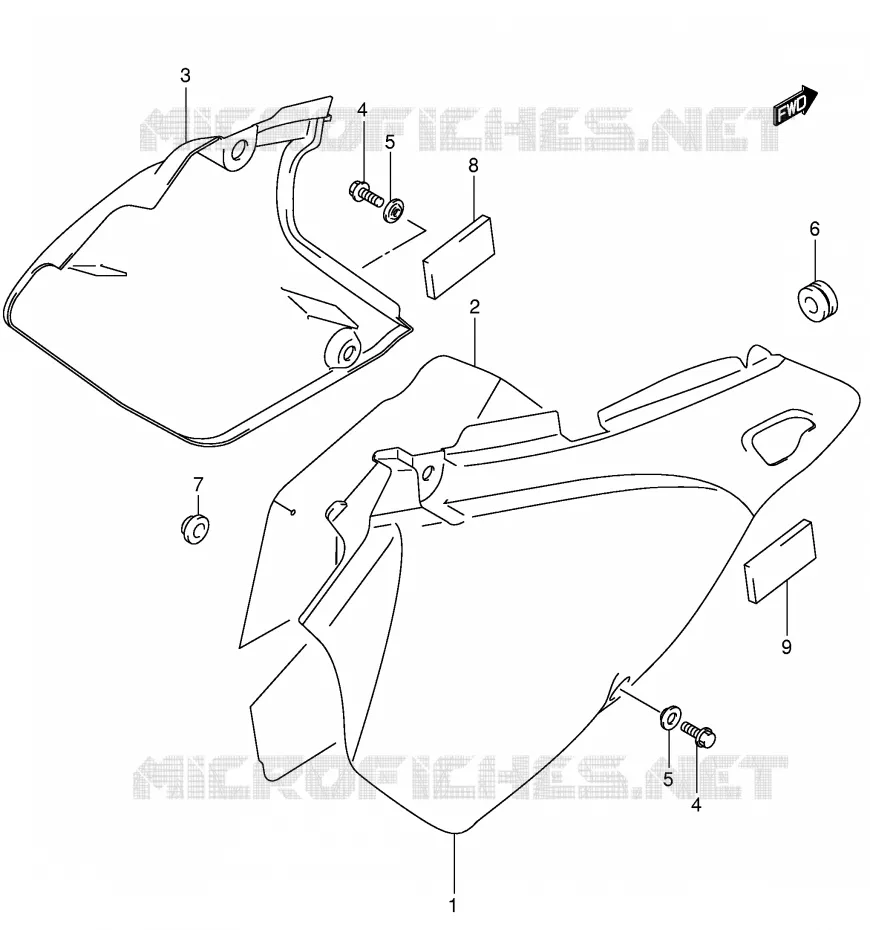 ACHTER KUIP  (MODELE K2) Suzuki MOTO 400 DR-Z 2003  DR-Z400SK3(E3/E28)