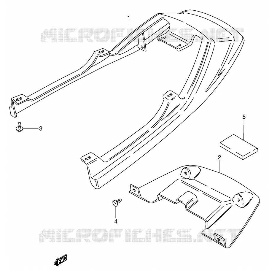 ACHTER KUIP - SEAT COWL Suzuki MOTO 100 AP 1996  AX100T(E94)