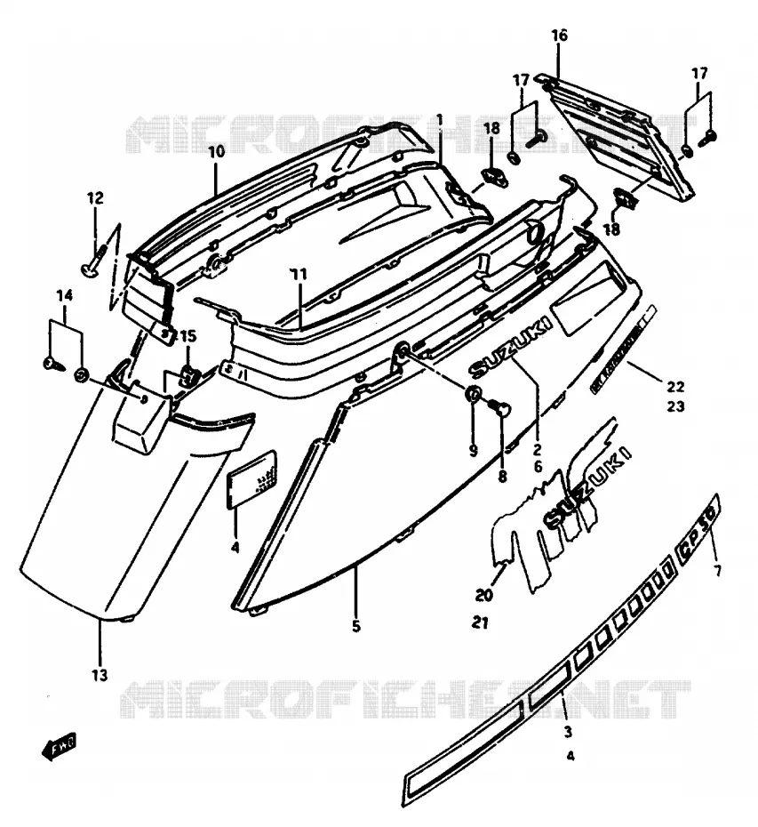 ACHTER KUIP Suzuki SCOOTER 50 CP 1991  CP50CHFM