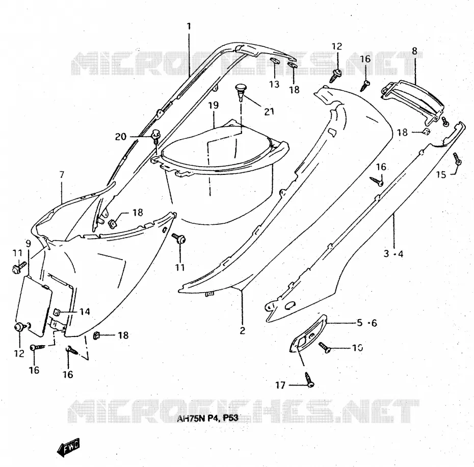 ACHTER KUIP Suzuki SCOOTER 75 ADDRESS 1992  AH75N