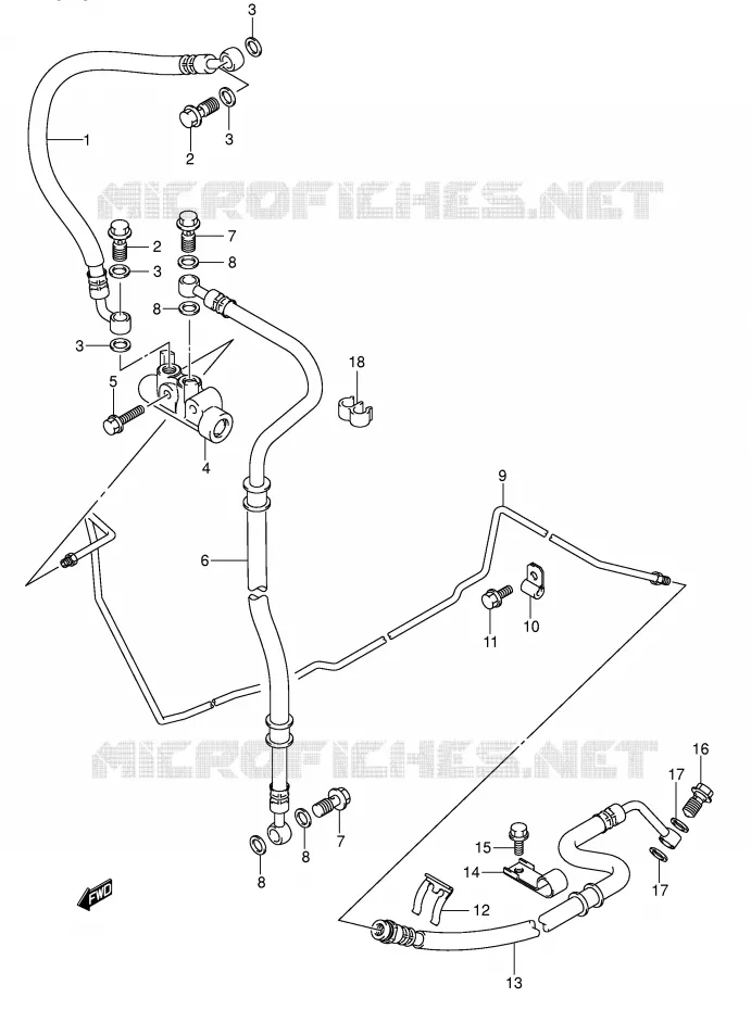 ACHTER REMSLANG Suzuki SCOOTER 250 BURGMAN 2003  AN250K3(E2)