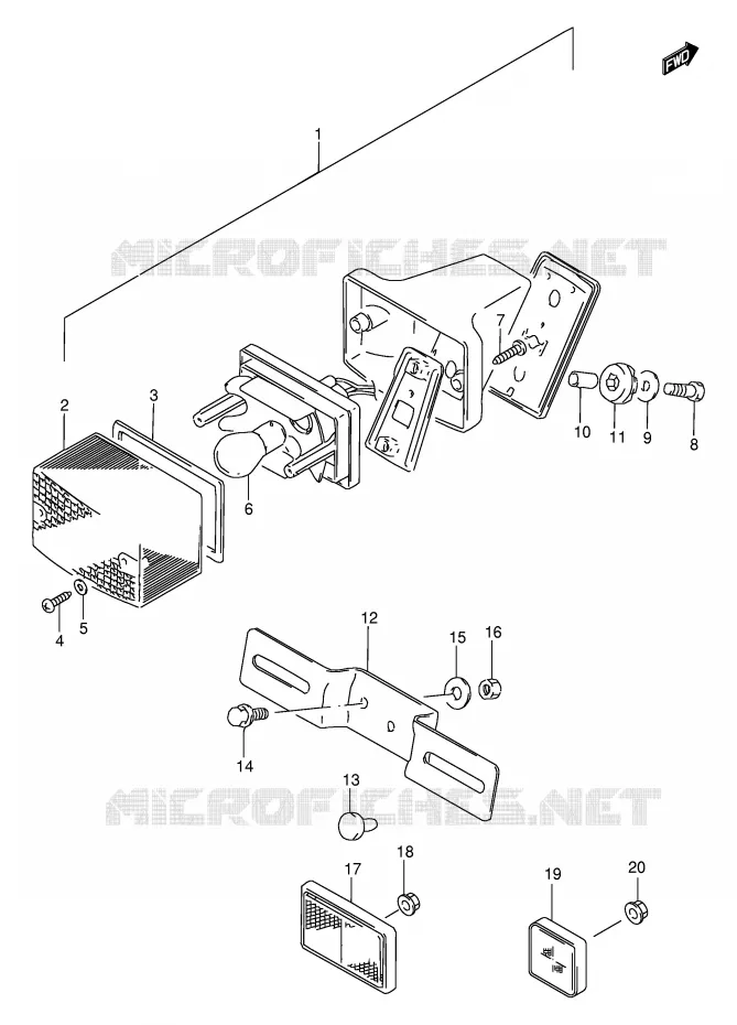 ACHTERLICHT Suzuki MOTO 200 DF 1999  DF200EX(E24)