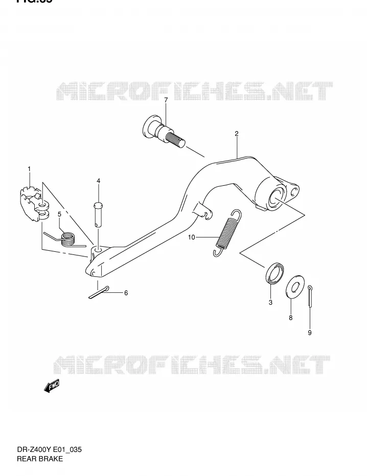 ACHTERREM (SANS E24) Suzuki MOTO 400 DR-Z 2003  DR-Z400K3(E1)