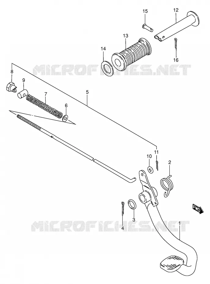 ACHTERREM Suzuki MOTO 100 AP 1997  AX100V(E94)