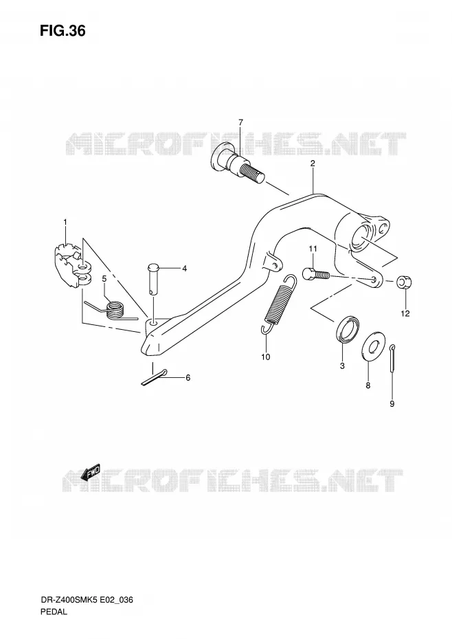 ACHTERREM Suzuki MOTO 400 DR-Z 2009  DR-Z400SMK9(E2)