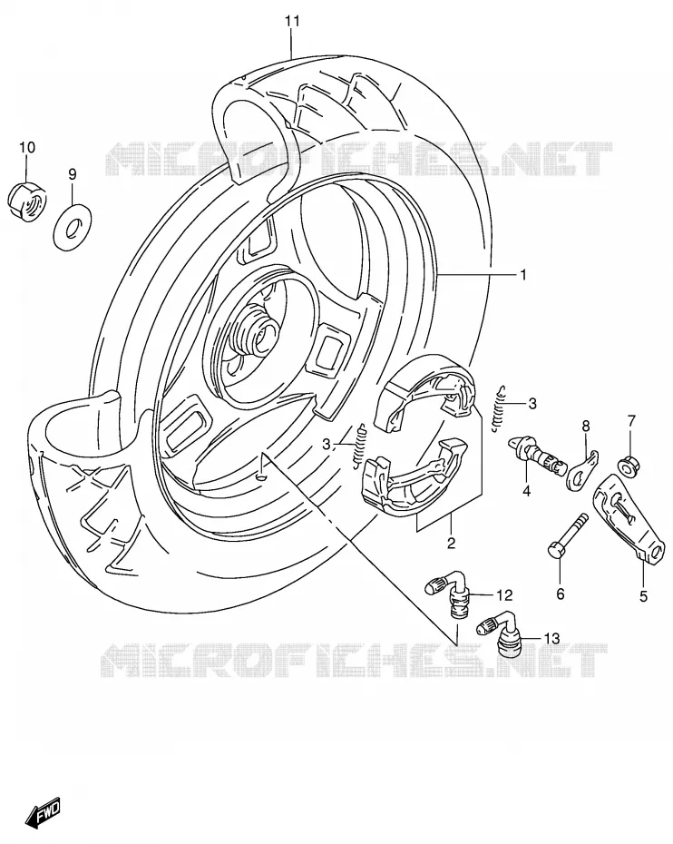 ACHTERWIEL Suzuki SCOOTER 100 ADDRESS 2000  AG100Y(E71)