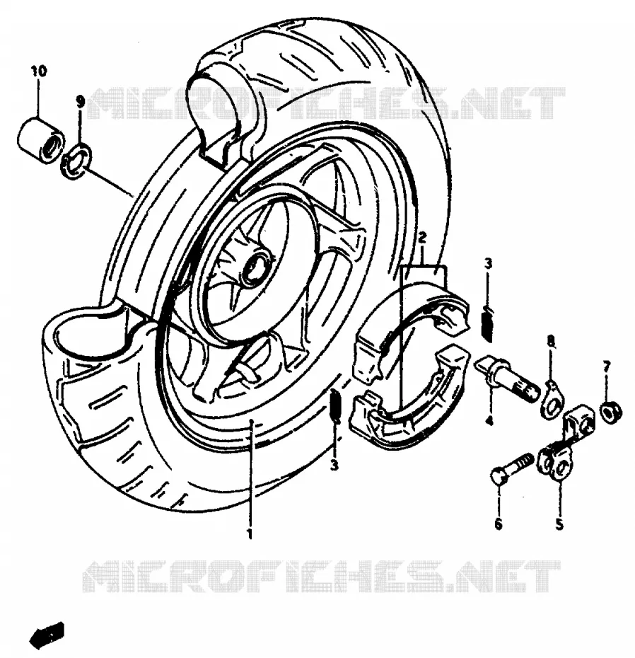 ACHTERWIEL Suzuki SCOOTER 50 AP 1994  AP50R(R/S/T)