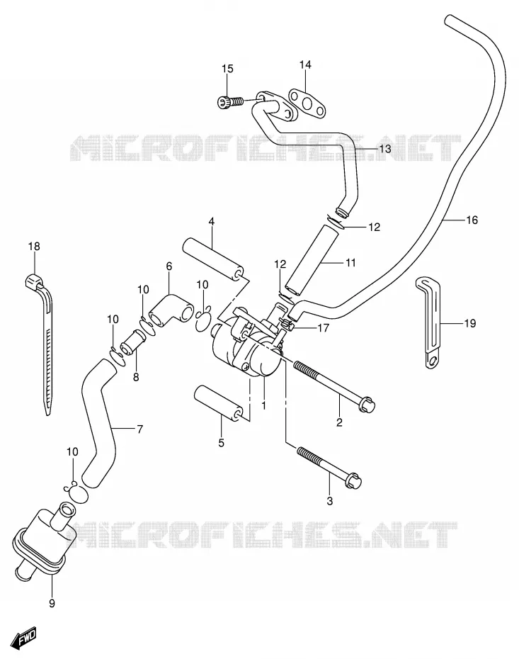 ANTI VERVUILINGS SYSTEM Suzuki MOTO 400 DR-Z 2001  DR-Z400SK1(E2)