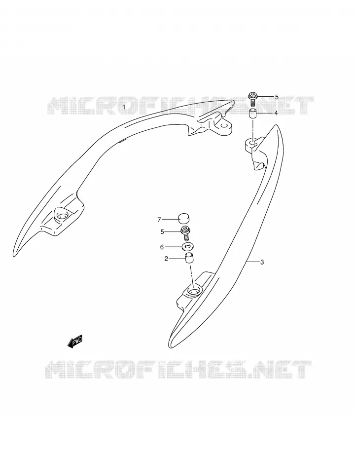 BACKREST (SIDE)(MODELE K4) Suzuki SCOOTER 400 BURGMAN 2003  AN400K3(E2)