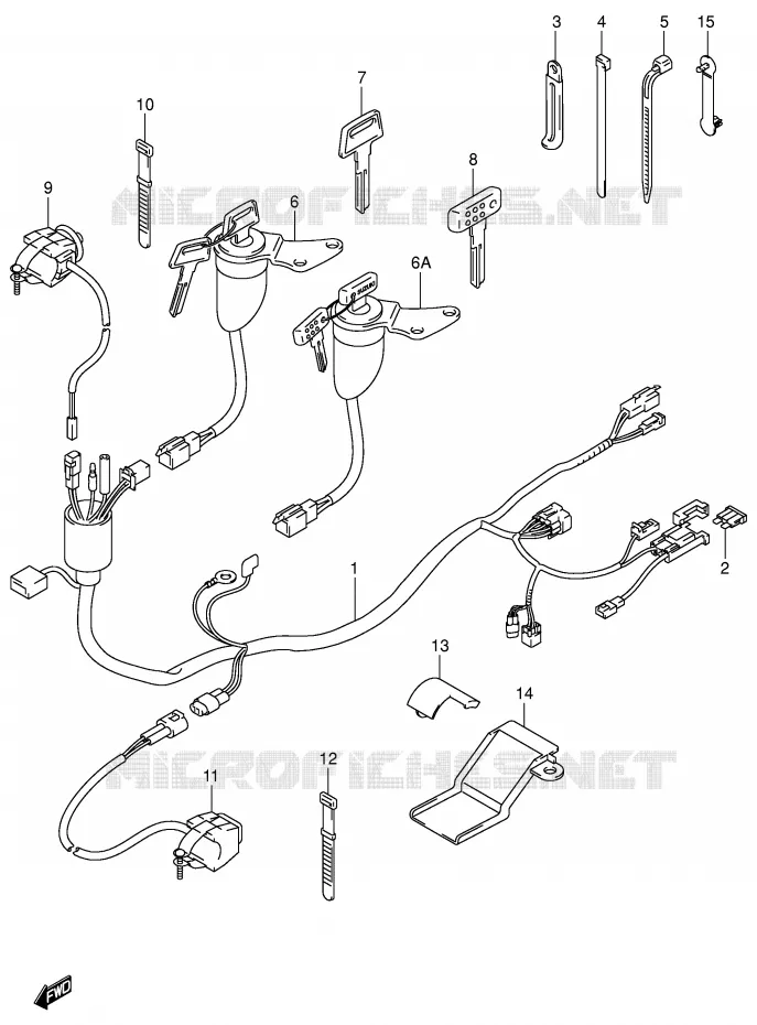 BEDRADING (DR-Z400EY/EK1/EK2/EK3/EK4) Suzuki MOTO 400 DR-Z 2002  DR-Z400EK2(E1)