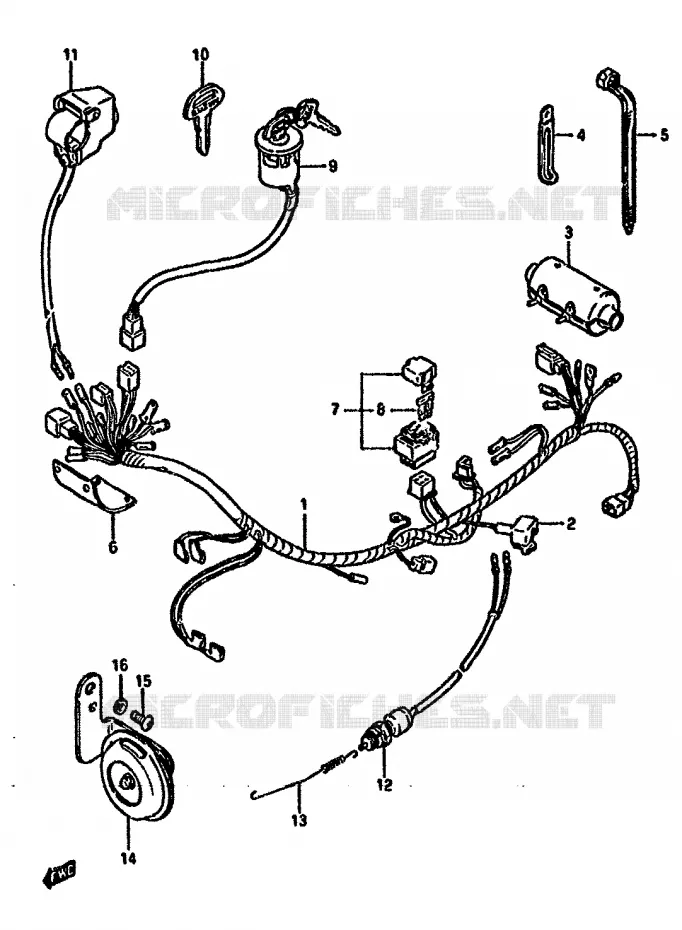 BEDRADING Suzuki MOTO 125 DR 1987  DR125SH(F/H/J)
