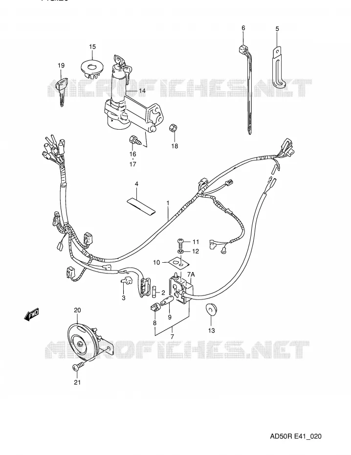 BEDRADING Suzuki SCOOTER 50 AD 1990  AD50L(E41)
