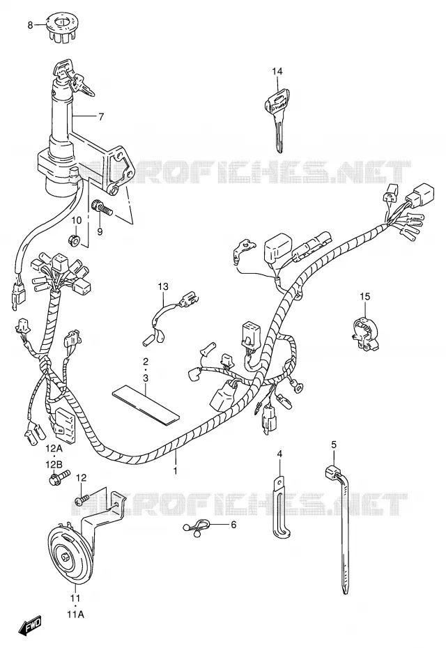 BEDRADING Suzuki SCOOTER 50 AE 1993  AE50RP(E28)