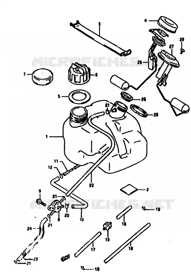 BENZINETANK Suzuki SCOOTER 50 ADDRESS 1992  AH50N(N/R)