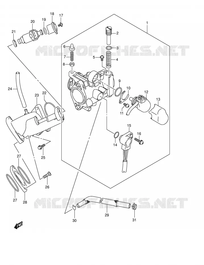 BRANDSTOFINJECTIE ASSY Suzuki SCOOTER 250 BURGMAN 2006  AN250K6(E2)