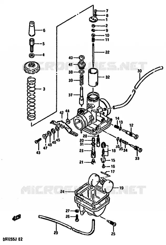 CARBURATOR Suzuki MOTO 125 DR 1987  DR125SH(F/H/J)